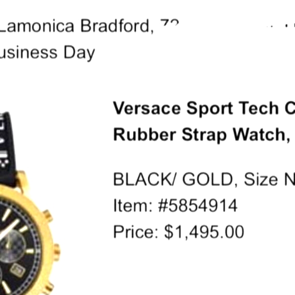 Versace Accessories Versace Sport Tech Chronograph Rubber Strap